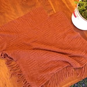 3/$20 Sale Sweater Shaw in rust orange